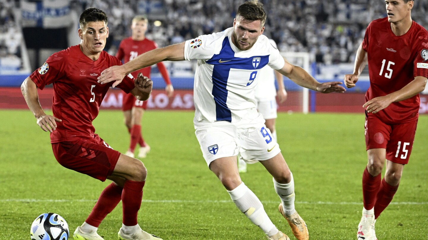 Højbjerg marque tard pour donner au Danemark une victoire 1-0 contre la Finlande lors des qualifications pour le Championnat d'Europe