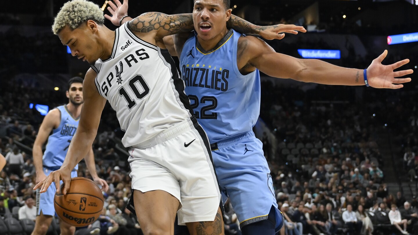 Les 27 points de Jackson aident à rallier les Grizzlies en désavantage numérique alors que les Spurs perdent leur 8e match consécutif