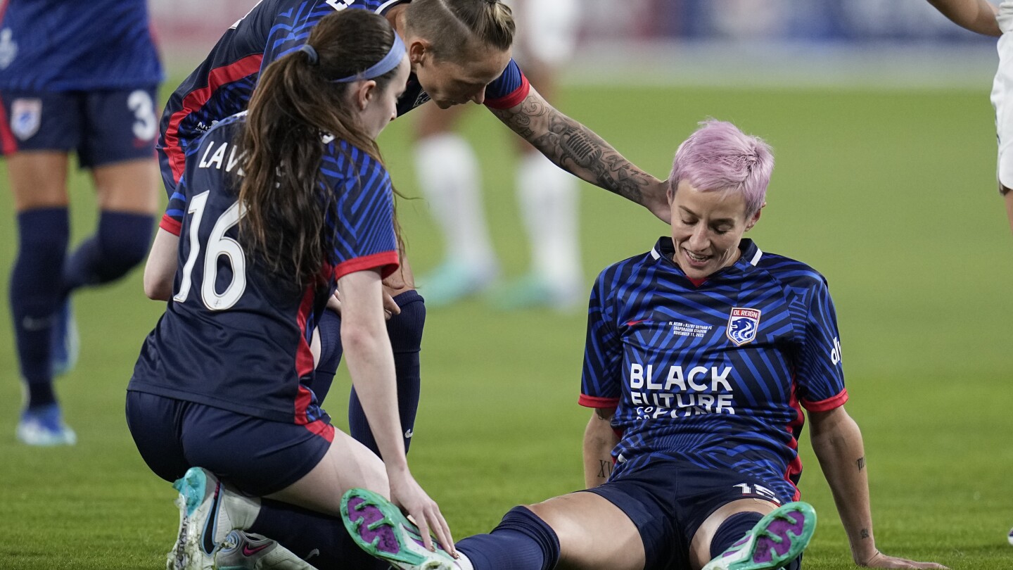 Megan Rapinoe se blesse lors du dernier match de sa carrière