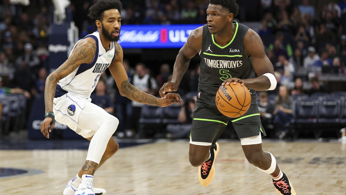 Anthony Edwards marque un sommet de 44 pour la saison et mène les Timberwolves devant les Mavericks sans Doncic 118-110
