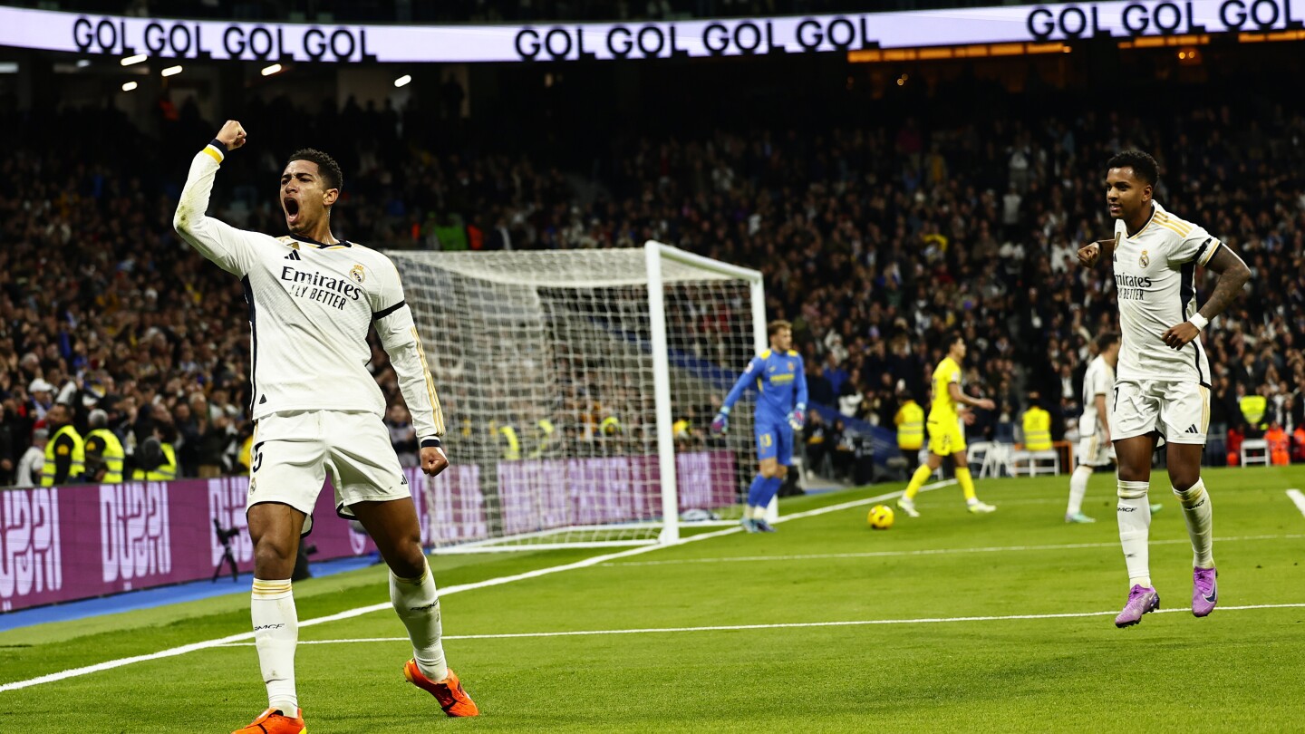 Le Real Madrid bat Villarreal 4-1 et prend la tête du championnat espagnol.  Alaba blessé avant la mi-temps