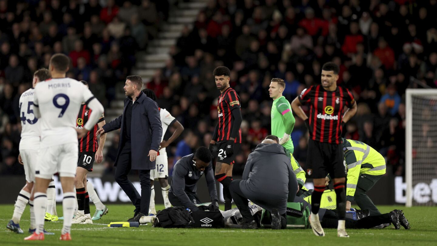 "Le capitaine de Luton Lockyer est 'stable' après un arrêt cardiaque sur le terrain".  Man City fait encore match nul