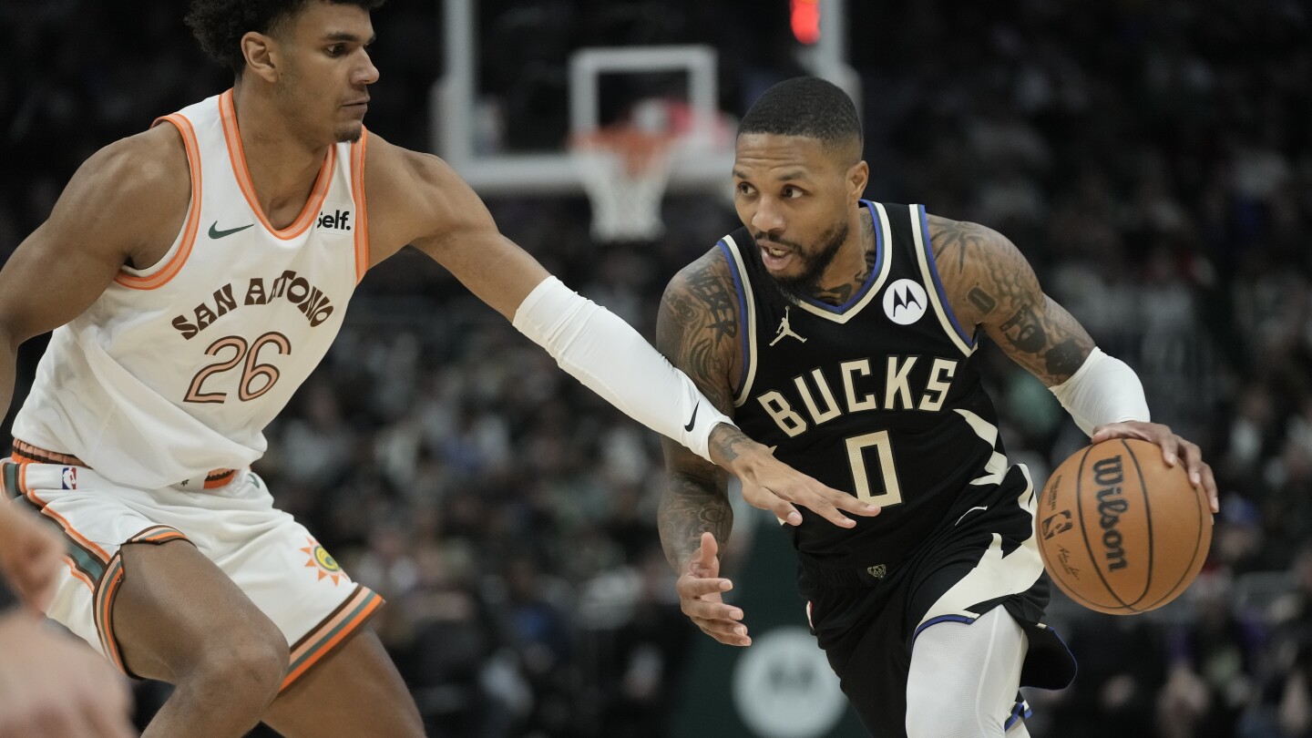 Lillard rejoint le club des 20 000 points, Giannis réalise un triple-double alors que les Bucks battent les Spurs 132-119