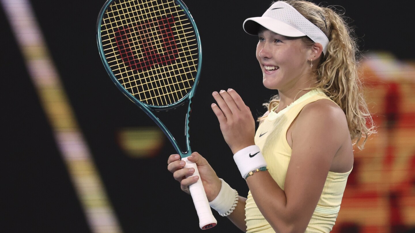 Andreeva, 16 ans, devance Jabeur, triple finaliste majeur, au 3e tour de l'Open d'Australie