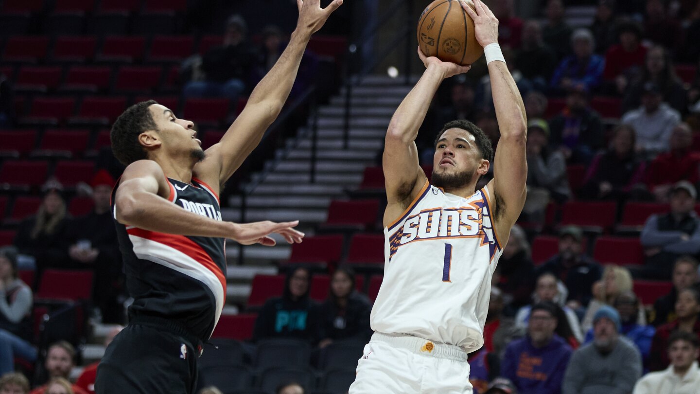 Devin Booker marque 34 points, les Suns résistent aux Trail Blazers 127-116