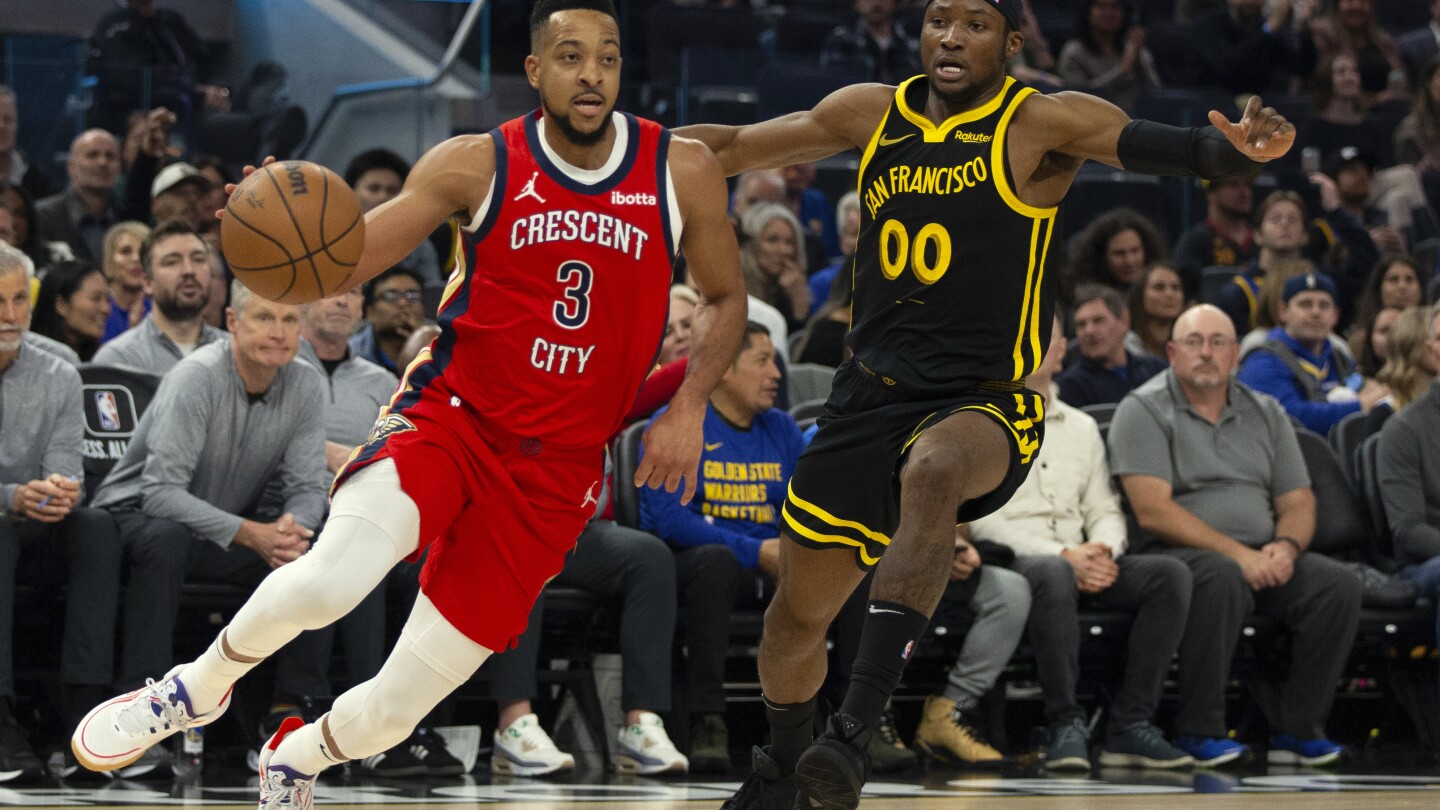 Jonas Valanciunas marque 21 points alors que les Pélicans prennent rapidement les devants et battent les Warriors 141-105