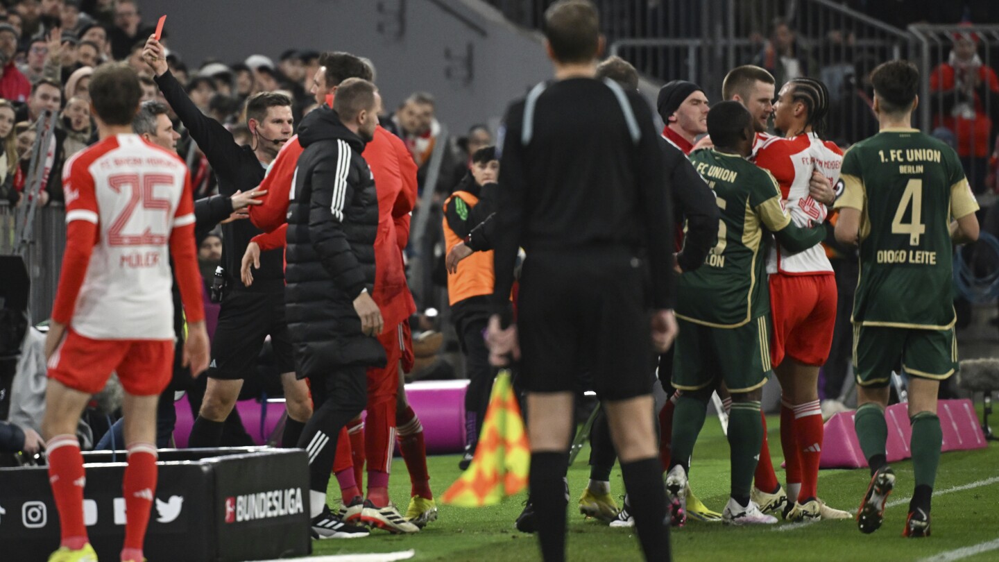 L'entraîneur de l'Union Berlin expulsé pour avoir frappé Leroy Sané lors de la victoire 1-0 du Bayern Munich