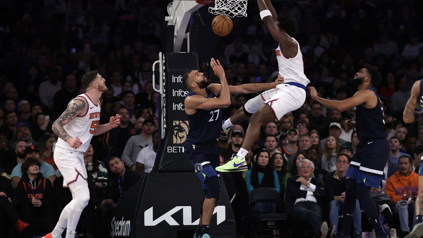 Randle marque 39 points, Anunoby en compte 17 lors de ses débuts solides alors que les Knicks battent les Timberwolves 112-106