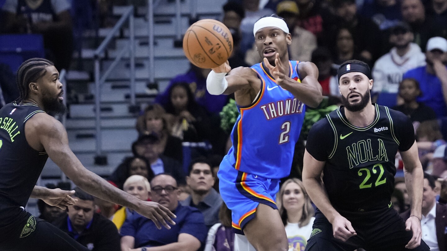 Shai Gilgeous-Alexander marque 31 points pour aider le Thunder à vaincre les Pélicans, 107-83