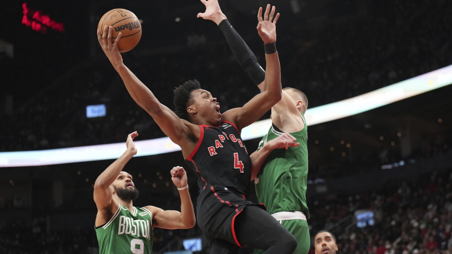 Tatum a 19 points, 14 rebonds, les Celtics gagnent 105-96 pour la 8e fois de suite contre les Raptors