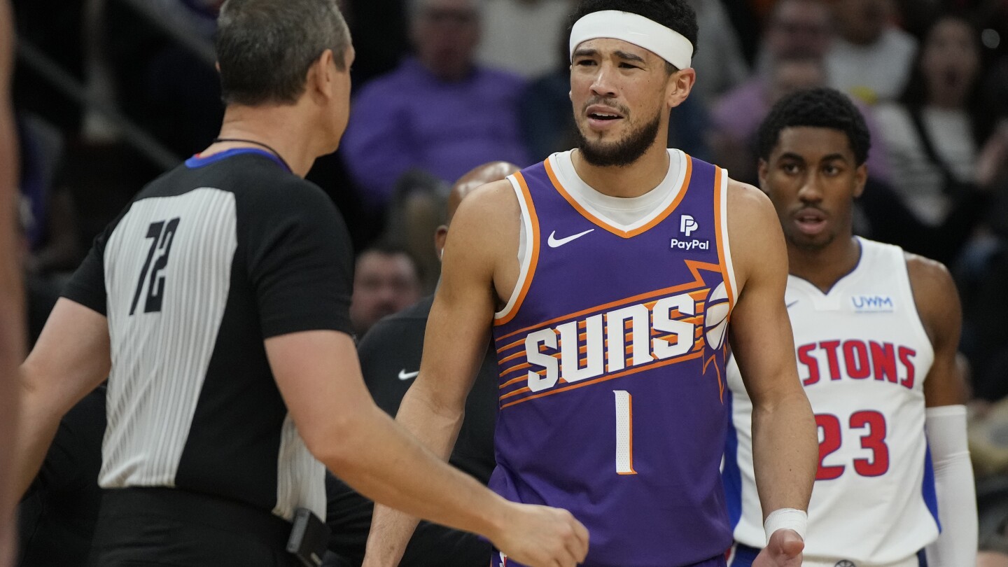 Les Suns se débarrassent de l'éjection précoce de Booker et dépassent les Pistons 116-100