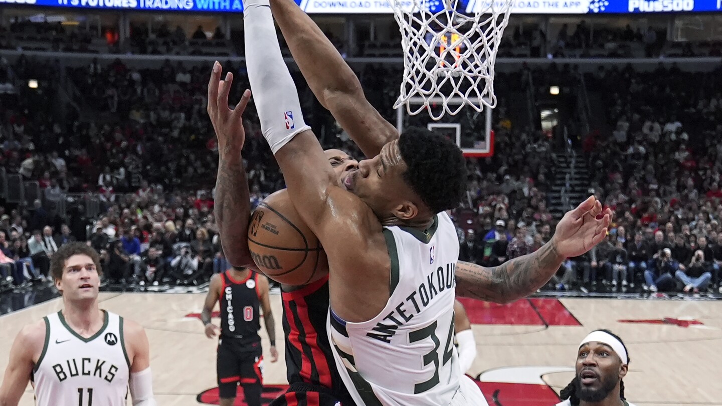 Giannis Antetokounmpo compte 46 points et 16 rebonds lors de la victoire 113-97 des Bucks contre les Bulls