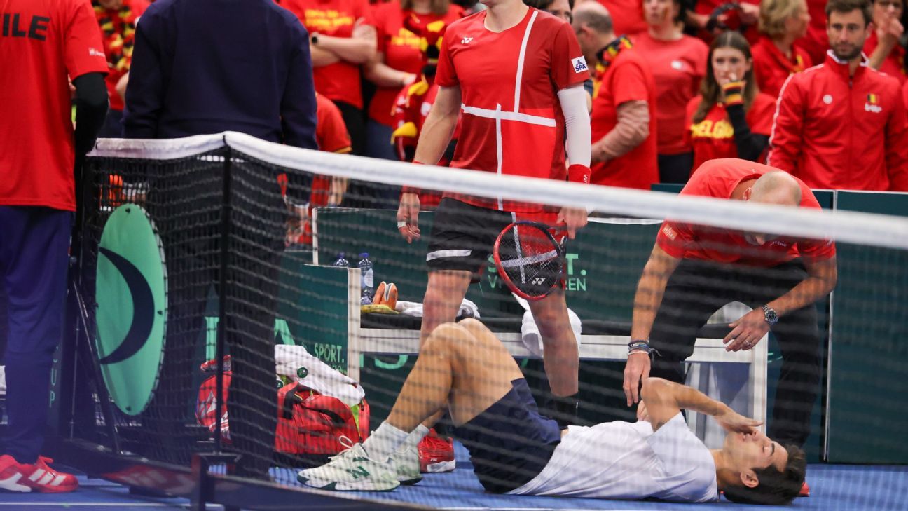 L'étrange accident que Cristian Garin a subi et qui a forcé la Coupe Davis entre le Chili et la Belgique pour s'arrêter