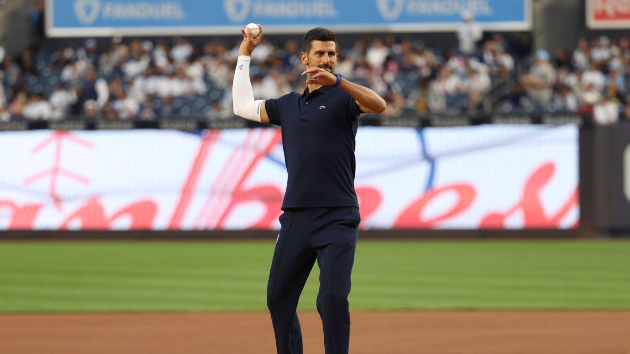 Novak Djokovic a changé de sport pendant un certain temps et a ravi le public au Yankee Stadium