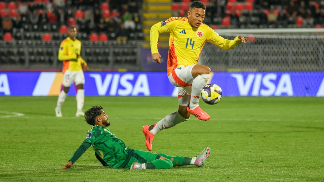 La Colombie a fait ses débuts avec Victoria en Arabie lors de la Coupe du monde U20 au Chili 2025