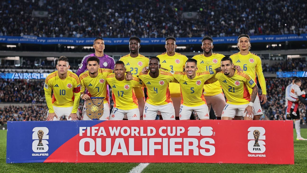 Qualinatoires: Ce sera l'alignement de la Colombie contre la Bolivie aujourd'hui