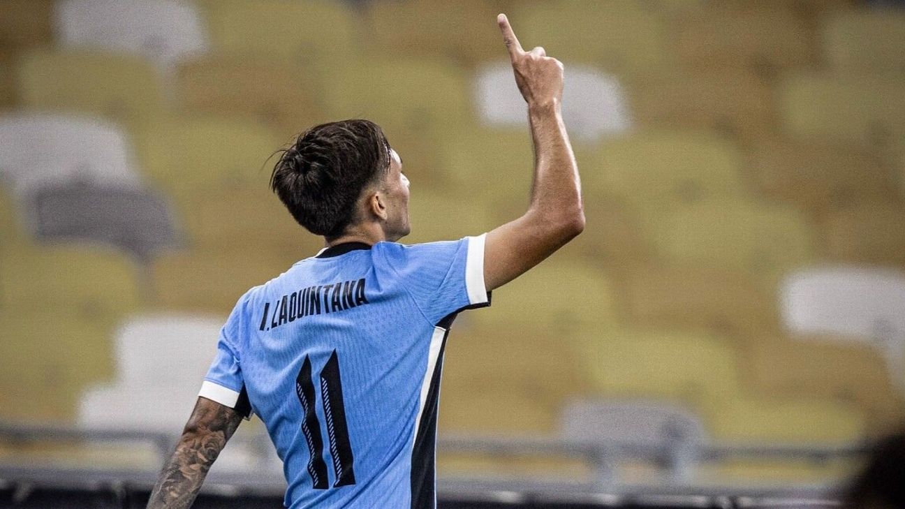 Ignacio Laquintana a fait ses débuts avec un but dans l'équipe nationale uruguayenne