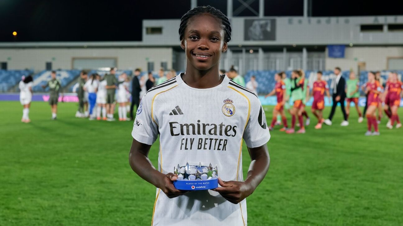 Linda Caicedo, élue MVP du Real Madrid contre Rome pour la Ligue des Champions féminine