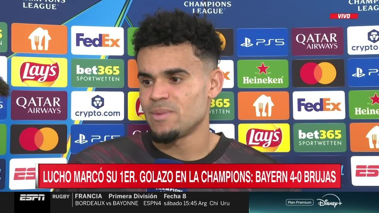 Premier but de Luis Díaz en Ligue des Champions avec le Bayern : voici comment il a réagi après sa performance