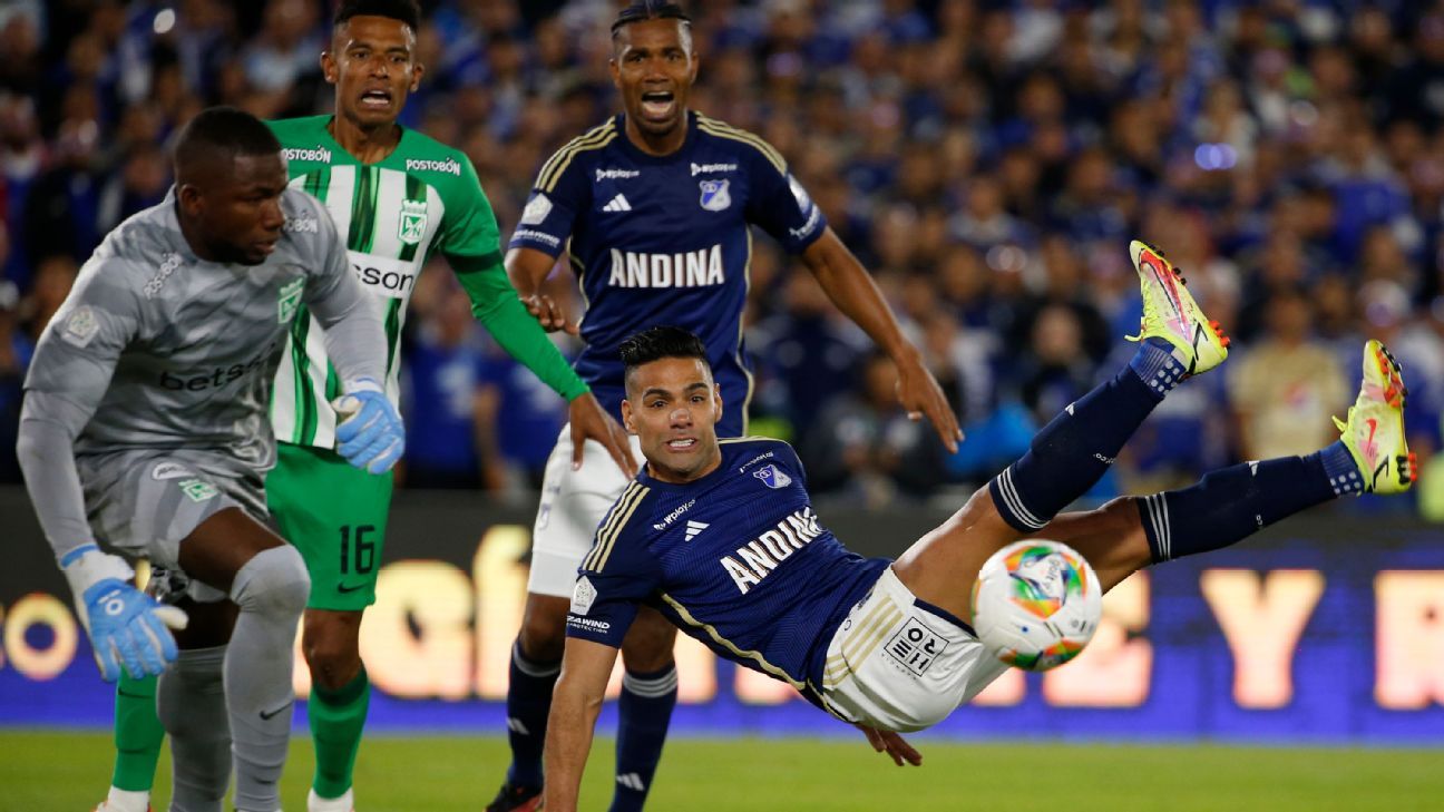 Falcao: invaincu et avec deux buts marqués à Medellín pour Nacional vs Millonarios